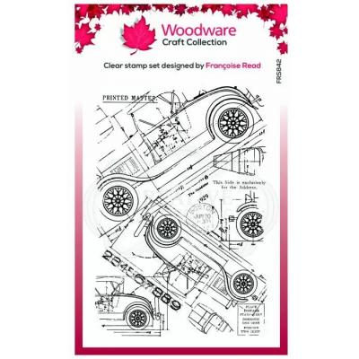Creative Expressions Woodware Clear Stamp - Blueprint Background